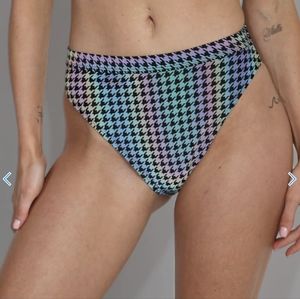 Groovy Reflective High Cut Booty Shorts Rave